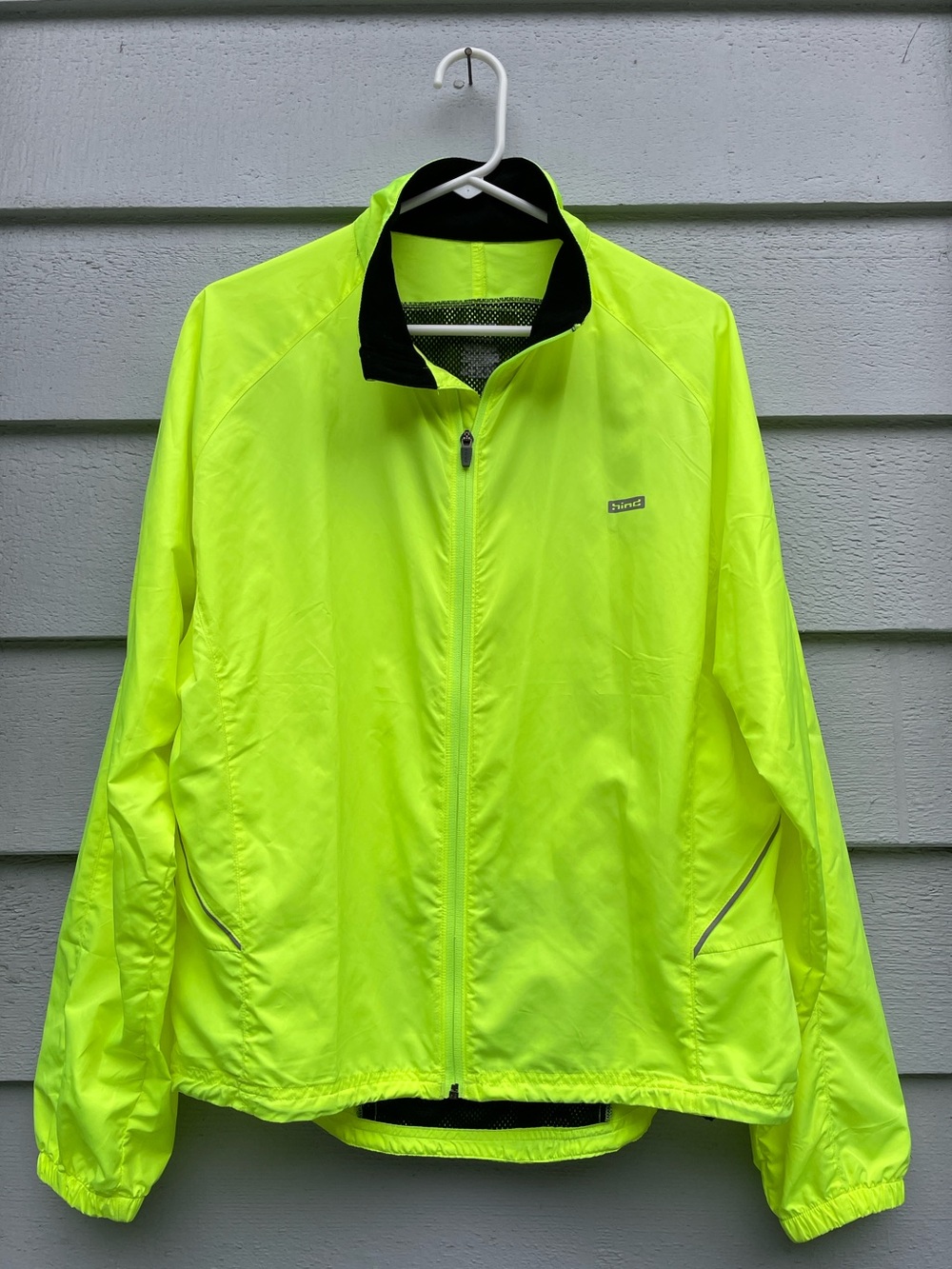 Hind Windbreaker Cycling Jacket, Men’s Size Medium, Yellow/Green Neon